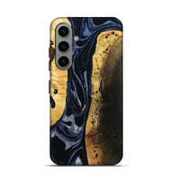 Galaxy S24 Wood Live Edge Phone Case - Velda (Black & White, 801467)