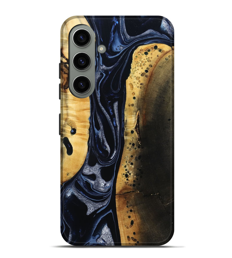 Galaxy S24 Plus Wood Live Edge Phone Case - Velda (Black & White, 801467)