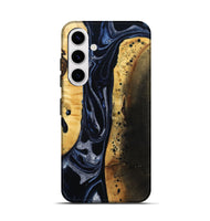 Galaxy S25 Wood Live Edge Phone Case - Velda (Black & White, 801467)