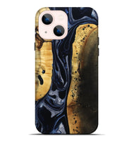 iPhone 14 Plus Wood Live Edge Phone Case - Velda (Black & White, 801467)