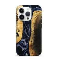 iPhone 15 Pro Wood Live Edge Phone Case - Velda (Black & White, 801467)