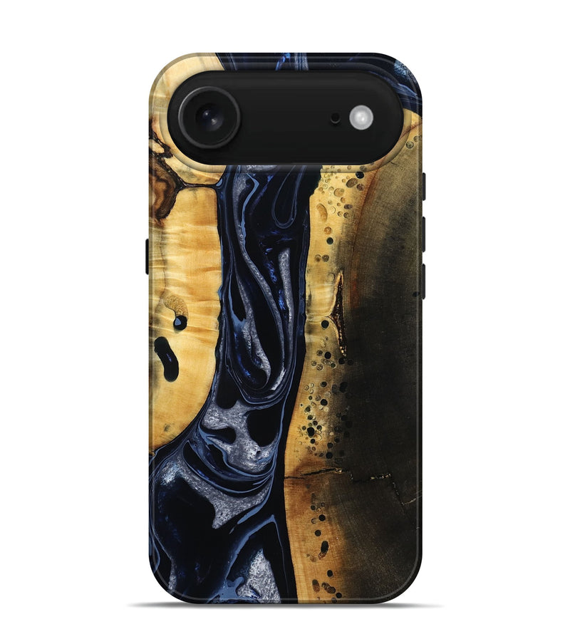iPhone 17 Air Wood Live Edge Phone Case - Velda (Black & White, 801467)