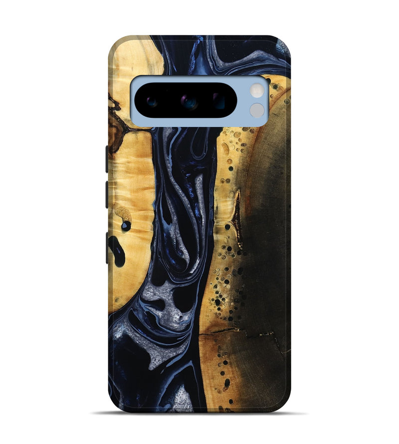 Pixel 8 Pro Wood Live Edge Phone Case - Velda (Black & White, 801467)