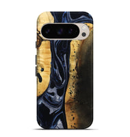 Pixel 9 Wood Live Edge Phone Case - Velda (Black & White, 801467)