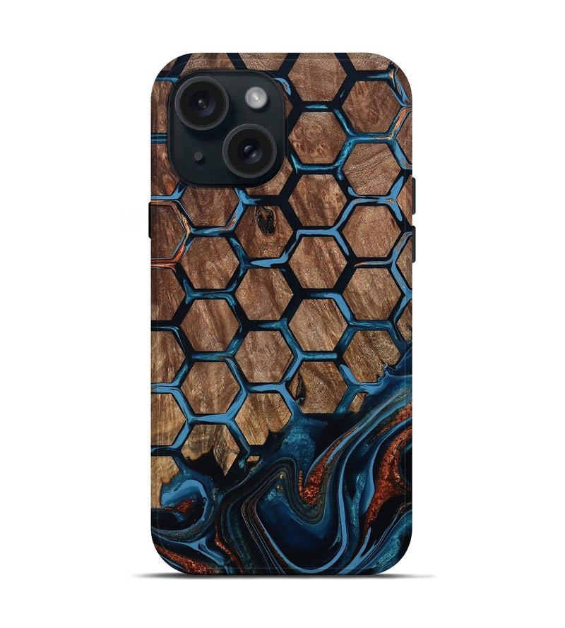 iPhone 15 Wood Live Edge Phone Case - Zina (Pattern, 801468)