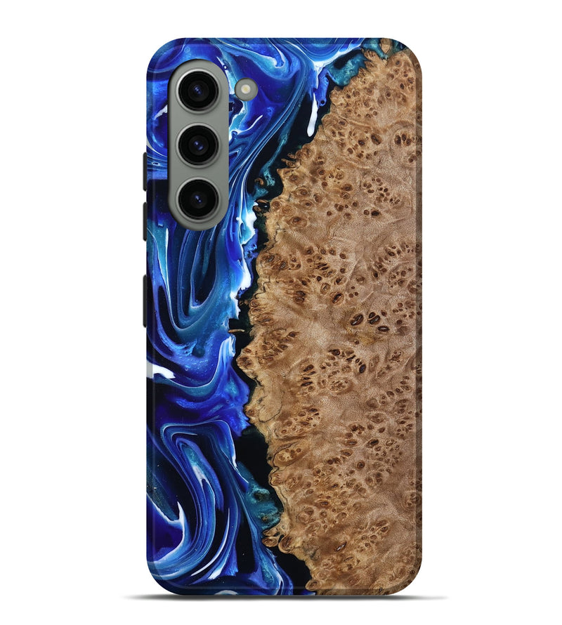 Galaxy S23 Plus Wood Live Edge Phone Case - Dayana (Blue, 801469)