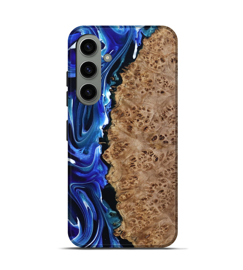 Galaxy S24 Wood Live Edge Phone Case - Dayana (Blue, 801469)
