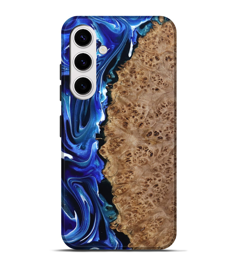 Galaxy S25 Plus Wood Live Edge Phone Case - Dayana (Blue, 801469)