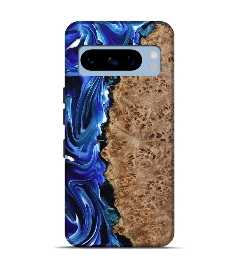 Pixel 8 Pro Wood Live Edge Phone Case - Dayana (Blue, 801469)