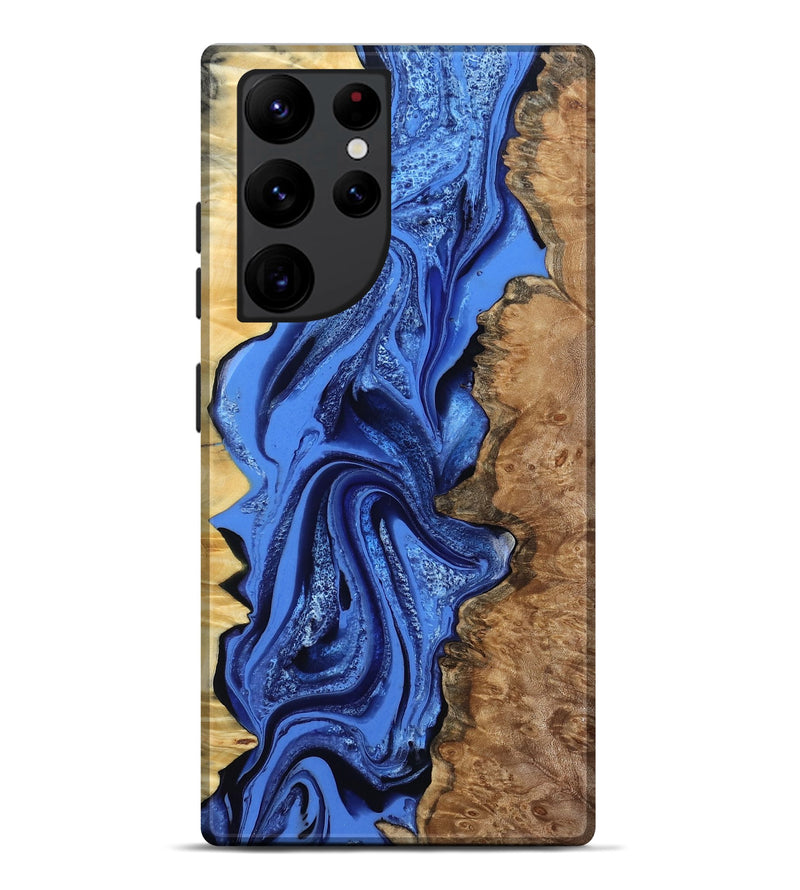 Galaxy S22 Ultra Wood Live Edge Phone Case - Arnold (Blue, 801470)