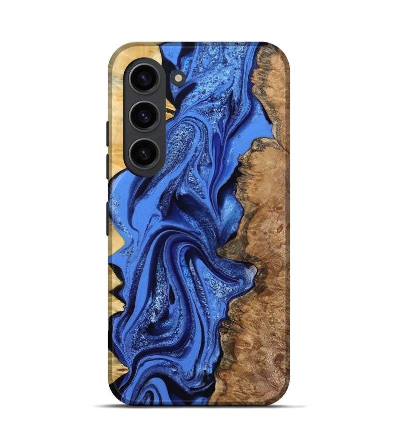 Galaxy S23 Wood Live Edge Phone Case - Arnold (Blue, 801470)