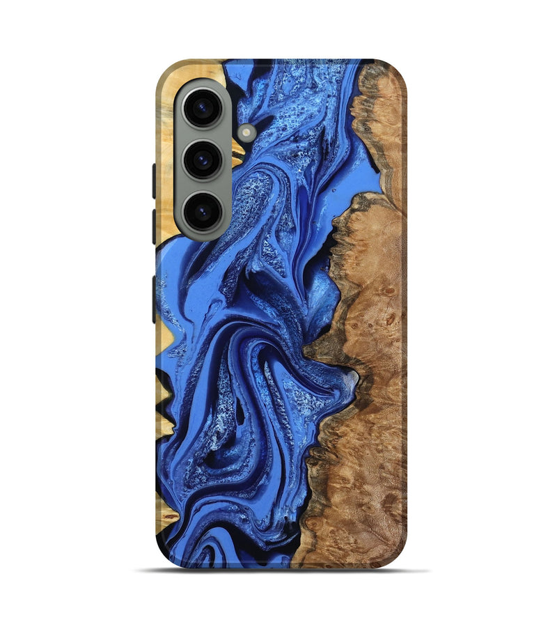 Galaxy S24 Wood Live Edge Phone Case - Arnold (Blue, 801470)