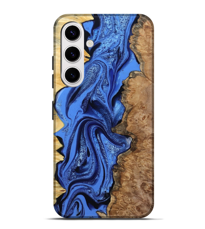 Galaxy S25 Plus Wood Live Edge Phone Case - Arnold (Blue, 801470)
