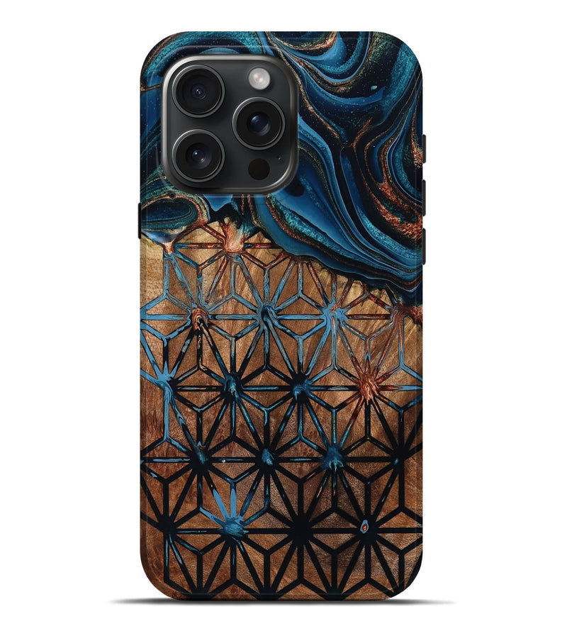 iPhone 16 Pro Max Wood Live Edge Phone Case - Benicio (Pattern, 801472)