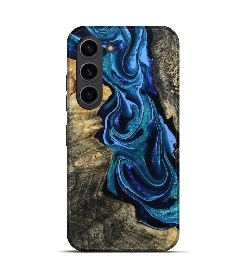 Galaxy S23 Wood Live Edge Phone Case - Khloe (Blue, 801473)