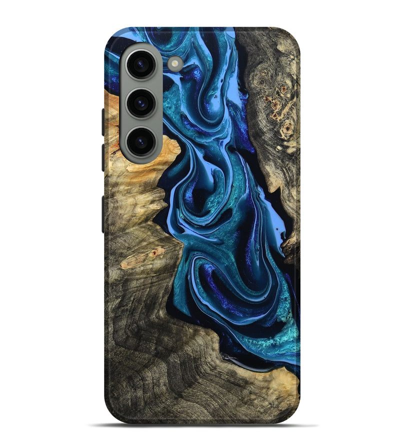Galaxy S23 Plus Wood Live Edge Phone Case - Khloe (Blue, 801473)