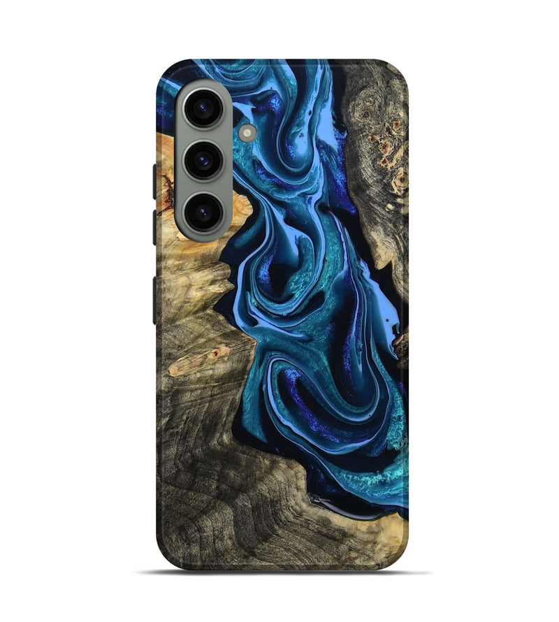 Galaxy S24 Wood Live Edge Phone Case - Khloe (Blue, 801473)