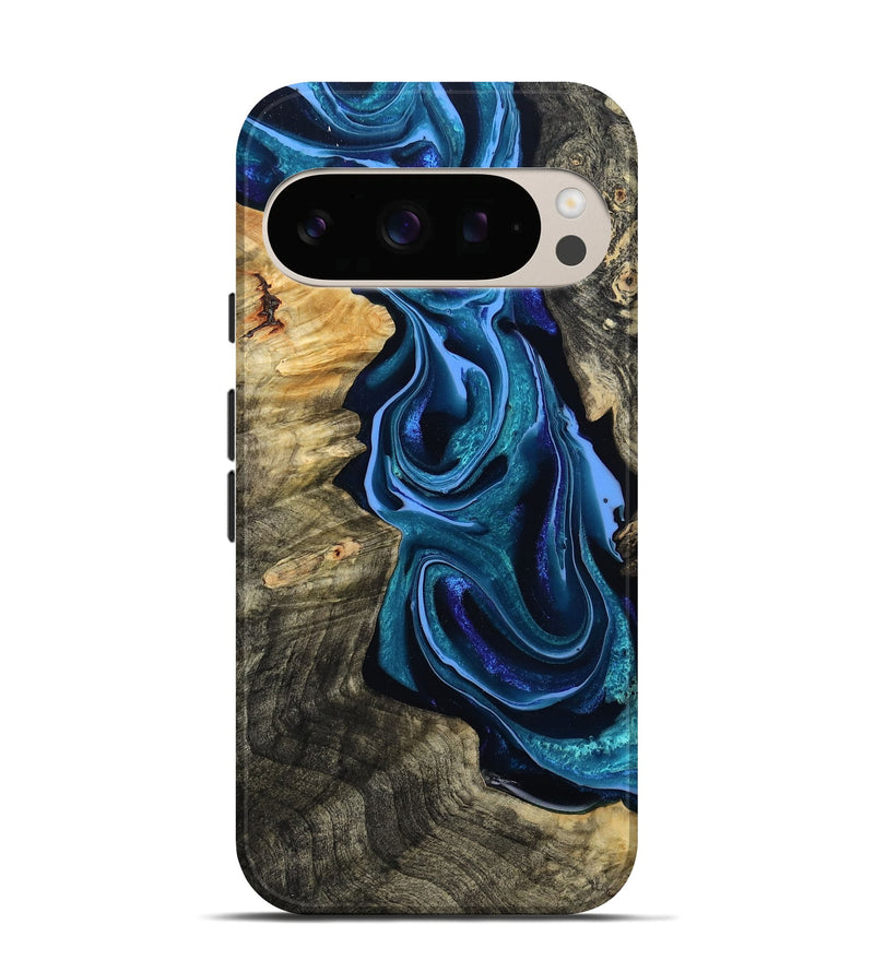 Pixel 10 Wood Live Edge Phone Case - Khloe (Blue, 801473)