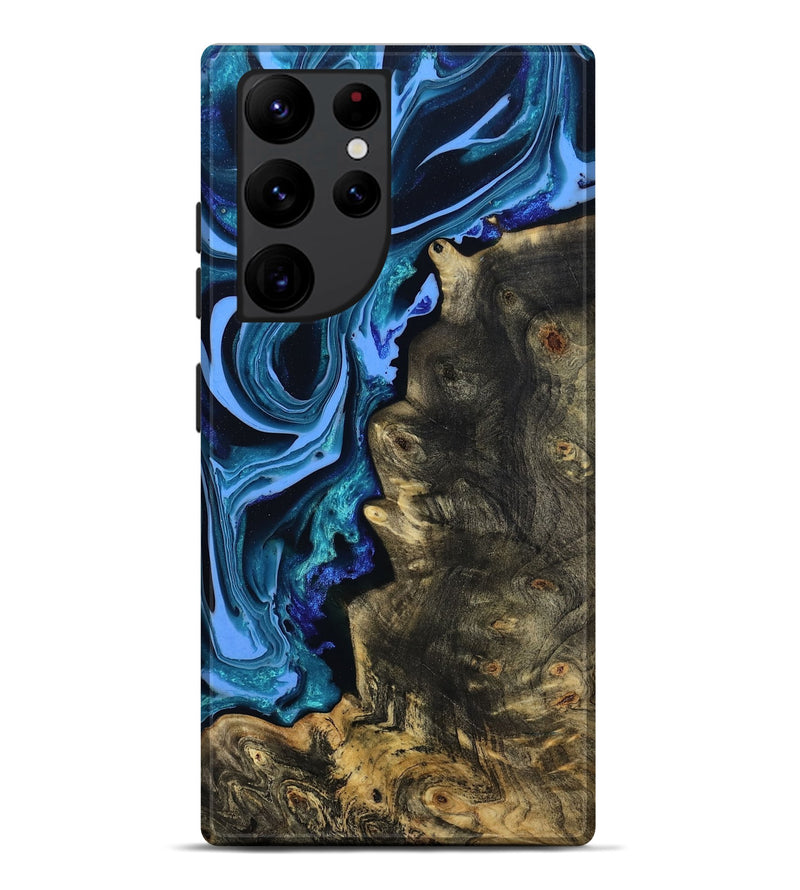 Galaxy S22 Ultra Wood Live Edge Phone Case - Jason (Blue, 801474)