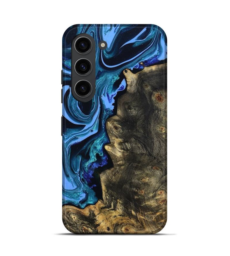 Galaxy S23 Wood Live Edge Phone Case - Jason (Blue, 801474)