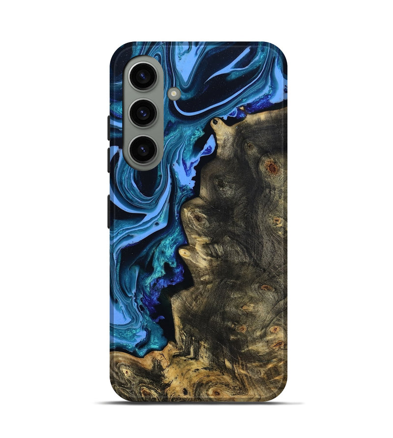 Galaxy S24 Wood Live Edge Phone Case - Jason (Blue, 801474)
