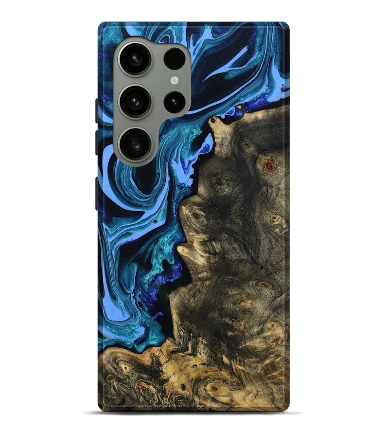 Galaxy S24 Ultra Wood Live Edge Phone Case - Jason (Blue, 801474)