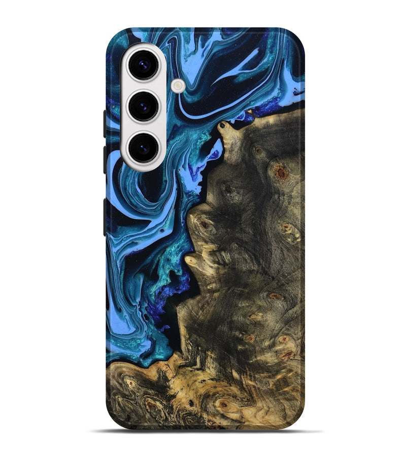 Galaxy S25 Plus Wood Live Edge Phone Case - Jason (Blue, 801474)