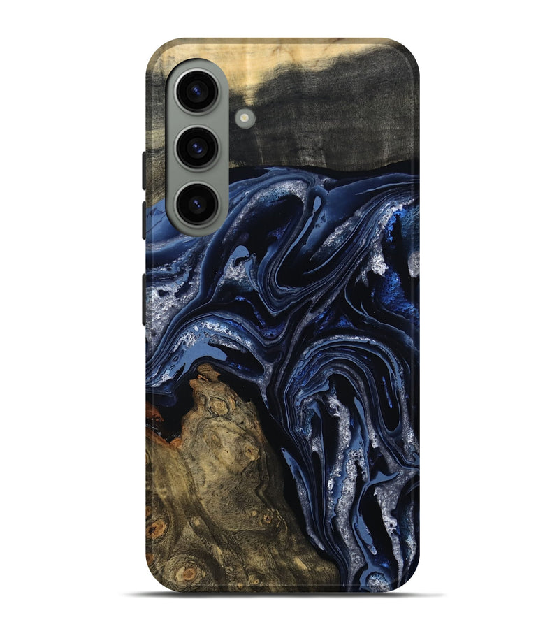 Galaxy S24 Plus Wood Live Edge Phone Case - Edward (Blue, 801475)