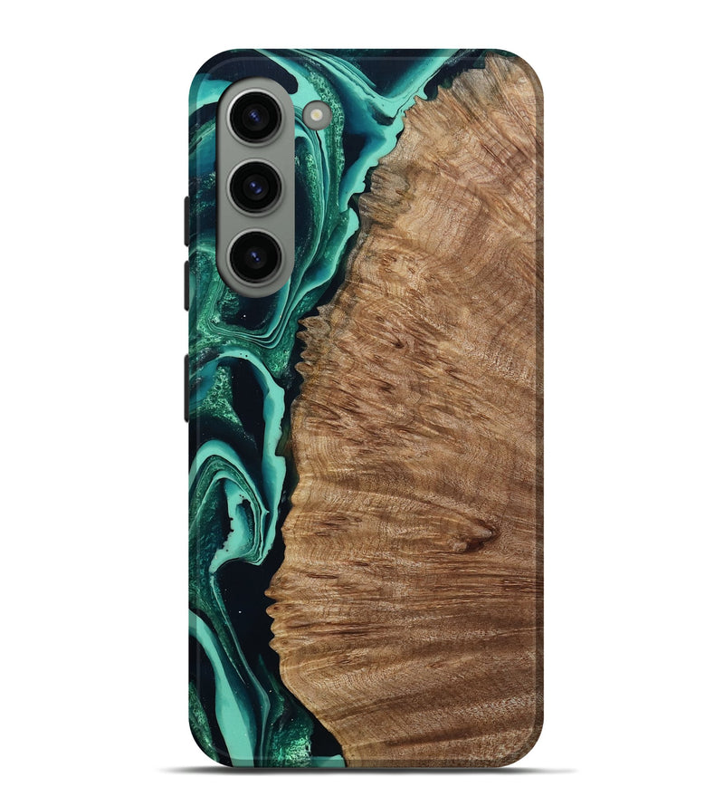 Galaxy S23 Plus Wood Live Edge Phone Case - Angelo (Green, 801477)