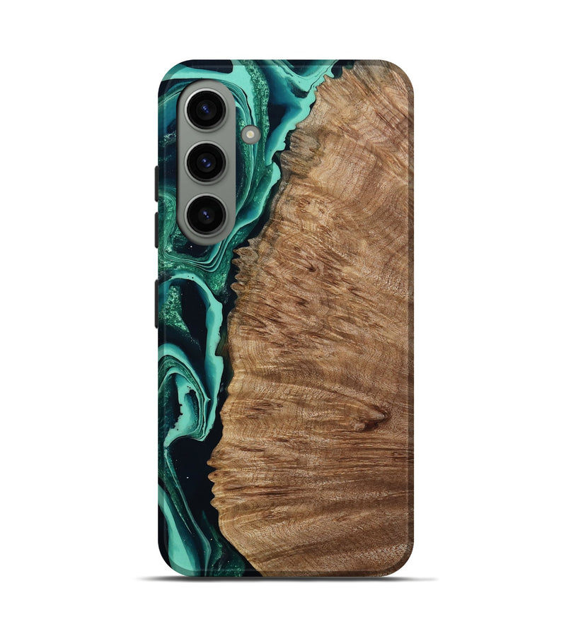 Galaxy S24 Wood Live Edge Phone Case - Angelo (Green, 801477)