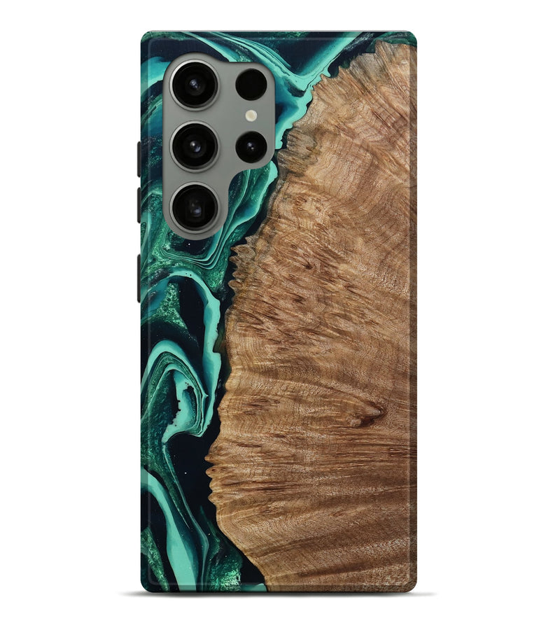 Galaxy S24 Ultra Wood Live Edge Phone Case - Angelo (Green, 801477)