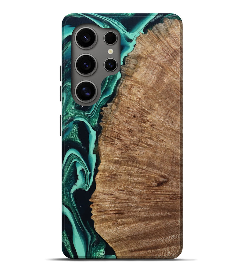 Galaxy S25 Ultra Wood Live Edge Phone Case - Angelo (Green, 801477)