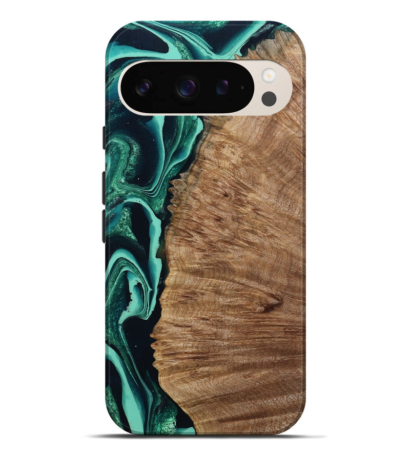 Pixel 9 Pro XL Wood Live Edge Phone Case - Angelo (Green, 801477)