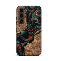 Galaxy S23 Wood Live Edge Phone Case - Liza (Green, 801478)