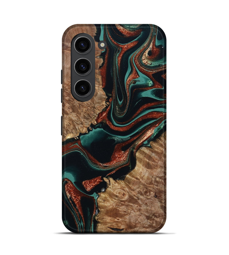 Galaxy S23 Wood Live Edge Phone Case - Liza (Green, 801478)