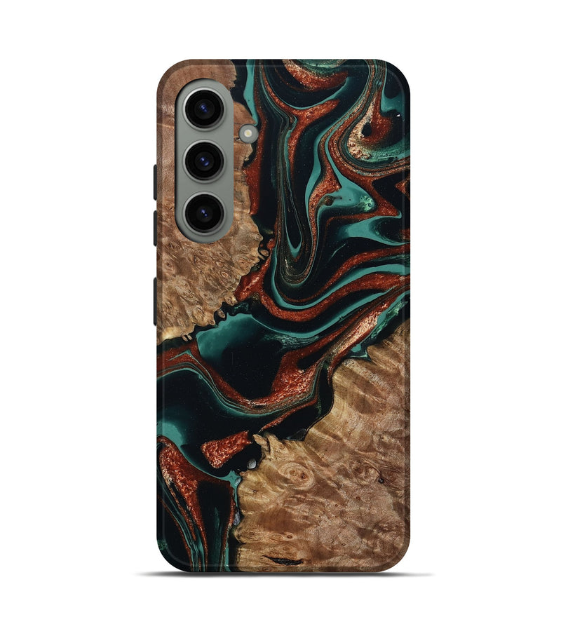 Galaxy S24 Wood Live Edge Phone Case - Liza (Green, 801478)