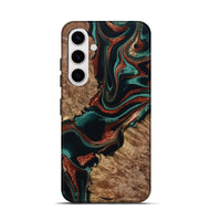 Galaxy S25 Wood Live Edge Phone Case - Liza (Green, 801478)