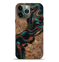 iPhone 13 Pro Max Wood Live Edge Phone Case - Liza (Green, 801478)