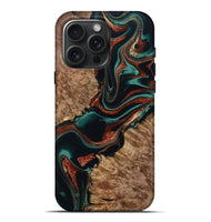 iPhone 16 Pro Max Wood Live Edge Phone Case - Liza (Green, 801478)