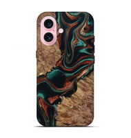 iPhone 17 Wood Live Edge Phone Case - Liza (Green, 801478)