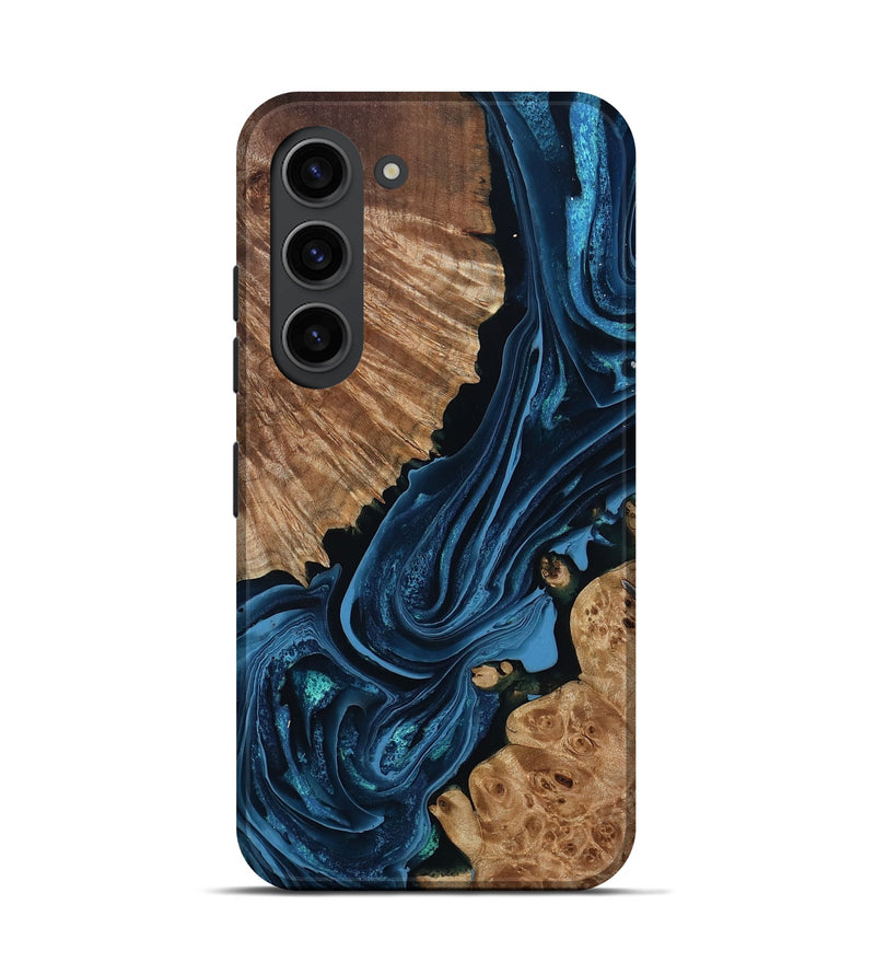 Galaxy S23 Wood Live Edge Phone Case - Arjun (Blue, 801483)