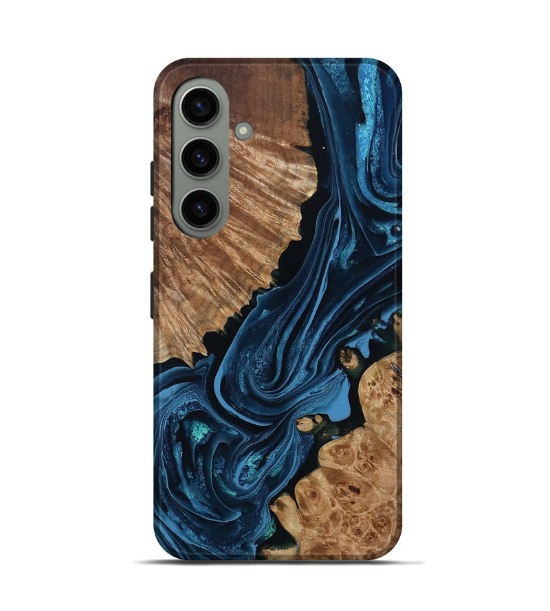 Galaxy S24 Wood Live Edge Phone Case - Arjun (Blue, 801483)