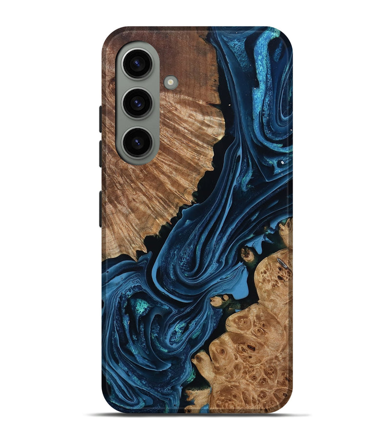 Galaxy S24 Plus Wood Live Edge Phone Case - Arjun (Blue, 801483)