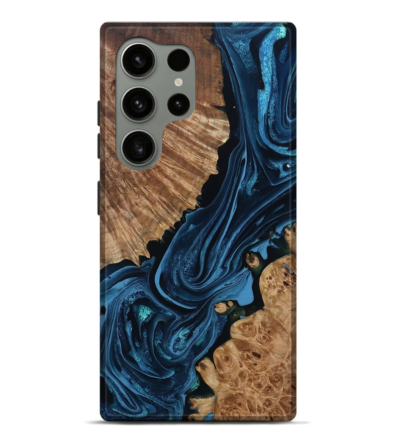 Galaxy S24 Ultra Wood Live Edge Phone Case - Arjun (Blue, 801483)
