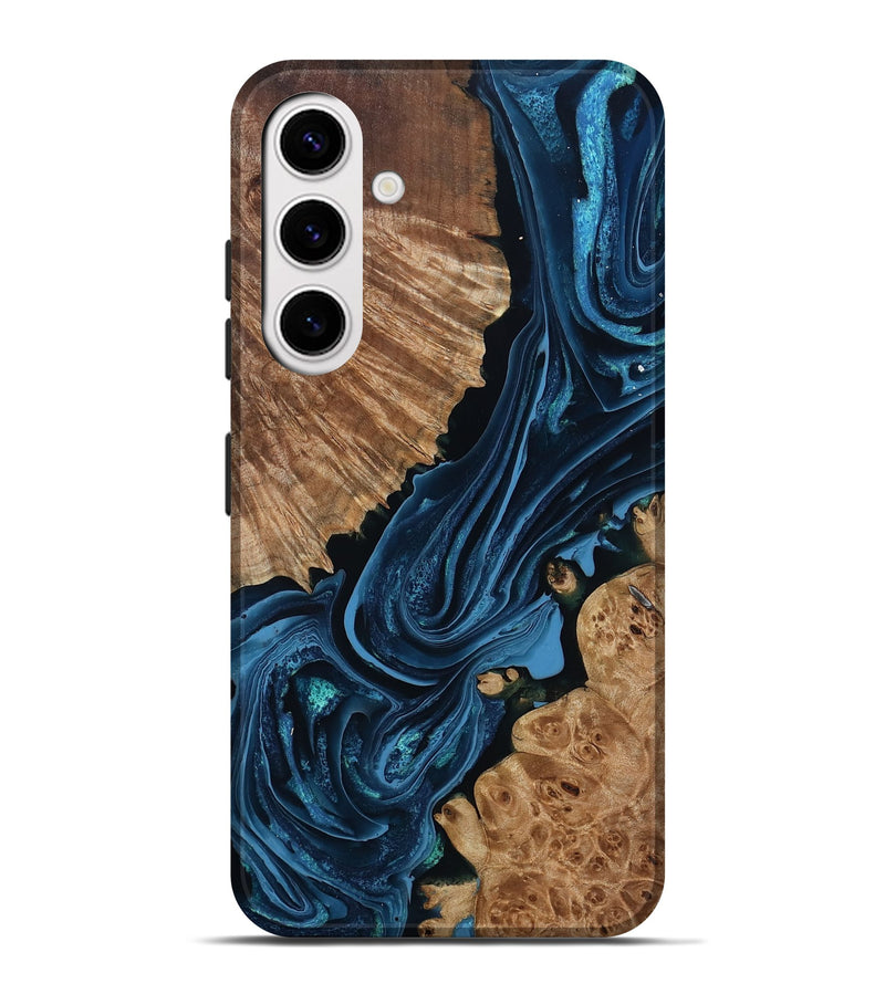Galaxy S25 Plus Wood Live Edge Phone Case - Arjun (Blue, 801483)