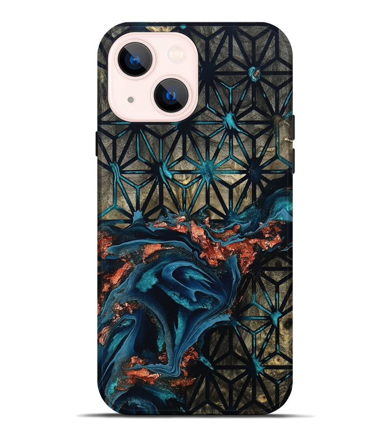 iPhone 14 Plus Wood Live Edge Phone Case - Meadow (Pattern, 801485)