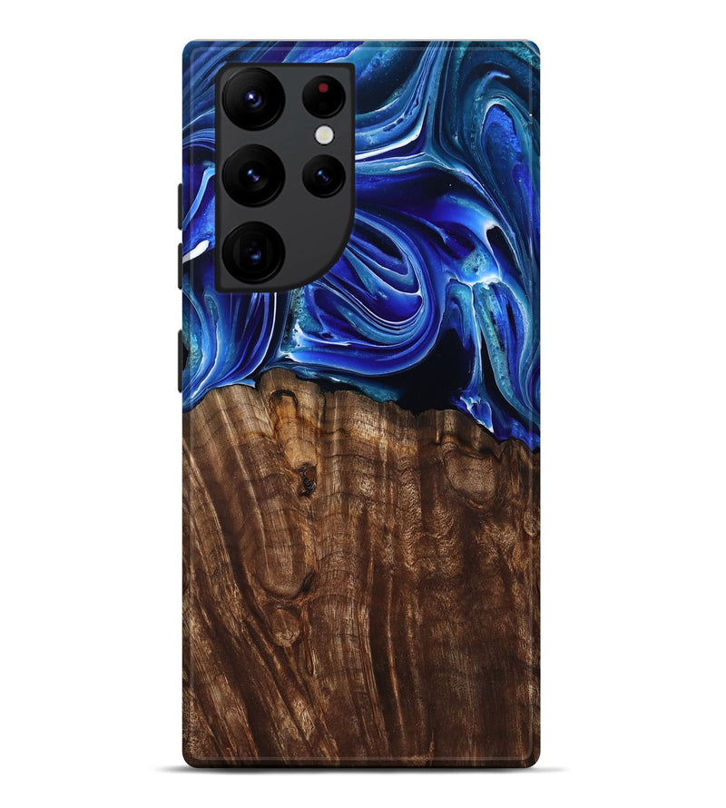 Galaxy S22 Ultra Wood Live Edge Phone Case - Camilo (Blue, 801486)