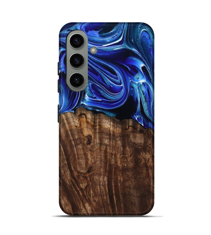 Galaxy S24 Wood Live Edge Phone Case - Camilo (Blue, 801486)