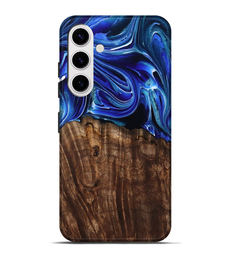 Galaxy S25 Plus Wood Live Edge Phone Case - Camilo (Blue, 801486)