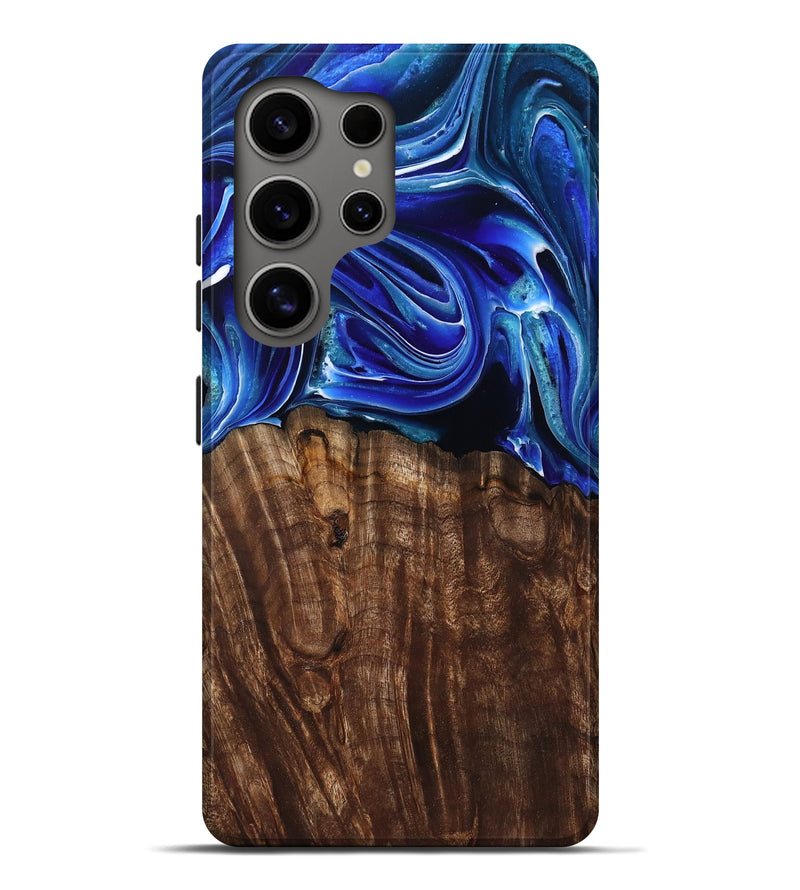 Galaxy S25 Ultra Wood Live Edge Phone Case - Camilo (Blue, 801486)